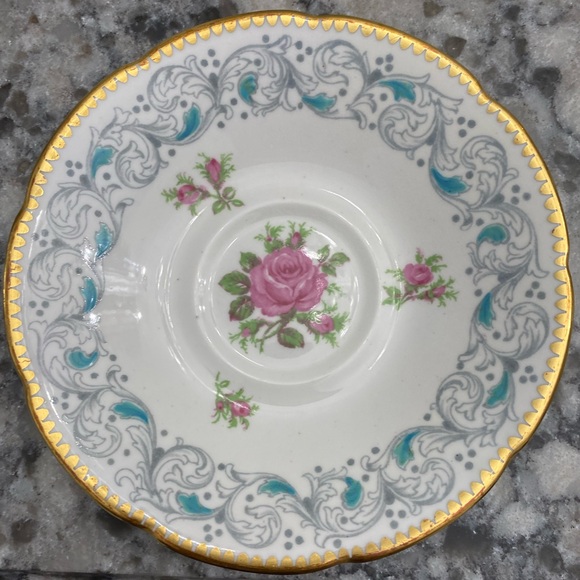 VERY RARE VINTAGE ADDERLEY BONE CHINA TEACUP AND SAUCER - Picture 9 of 12